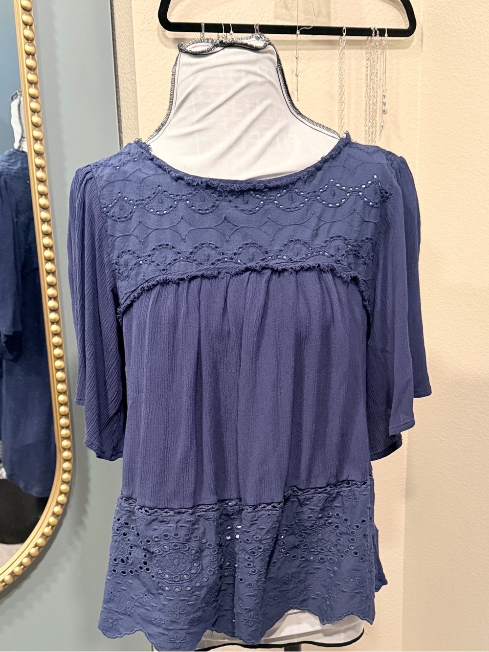Knox Rose Navy Tunic Top